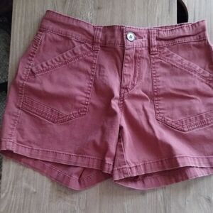 Camo, Beige, and Red Women's Shorts